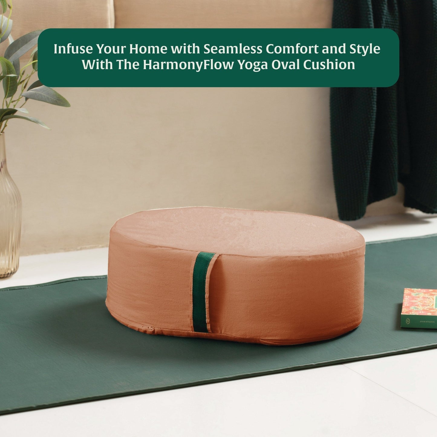 HarmonyFlow Yoga Oval Cushion - Regular Pillow - The White Willow
