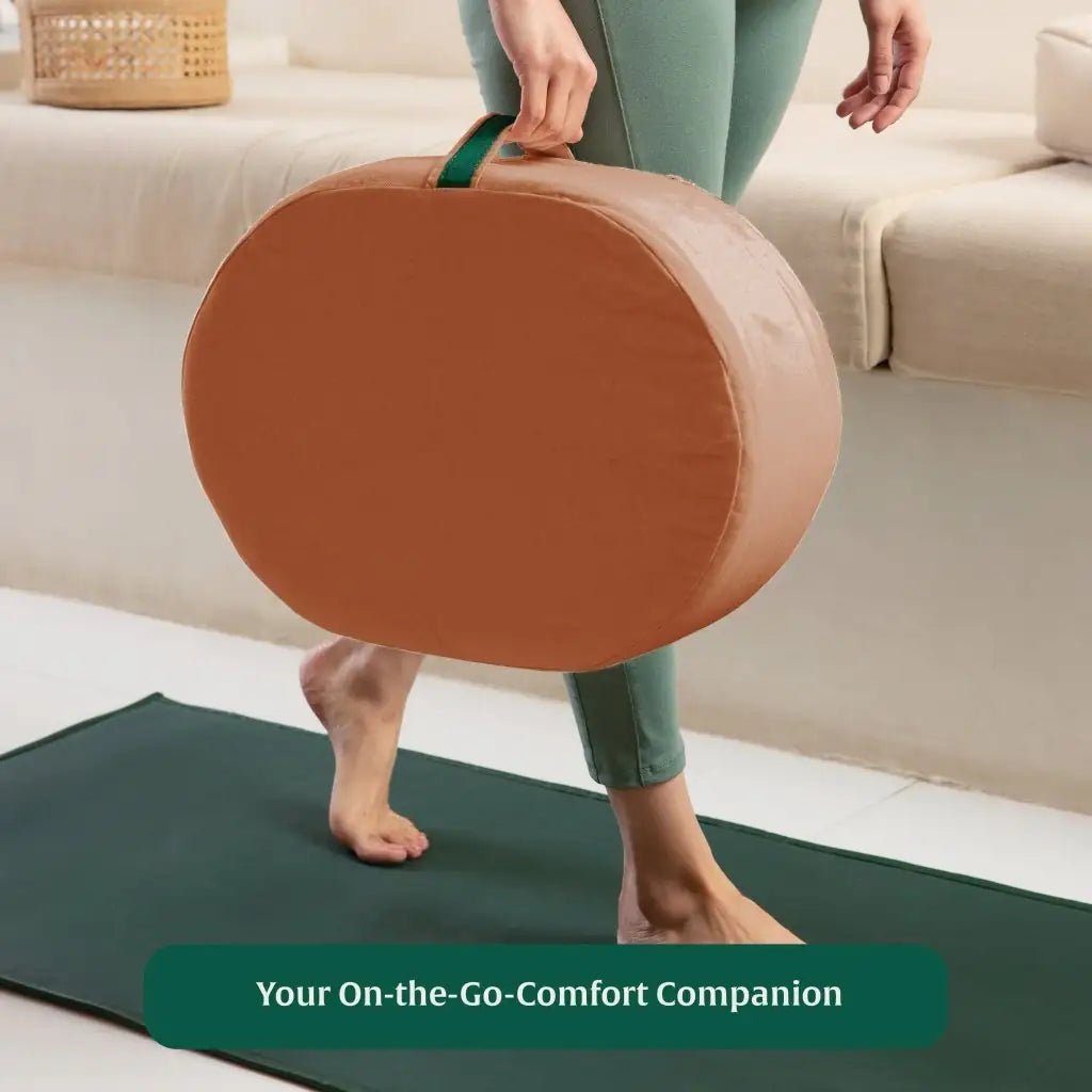 HarmonyFlow Yoga Oval Cushion - Yoga - The White Willow