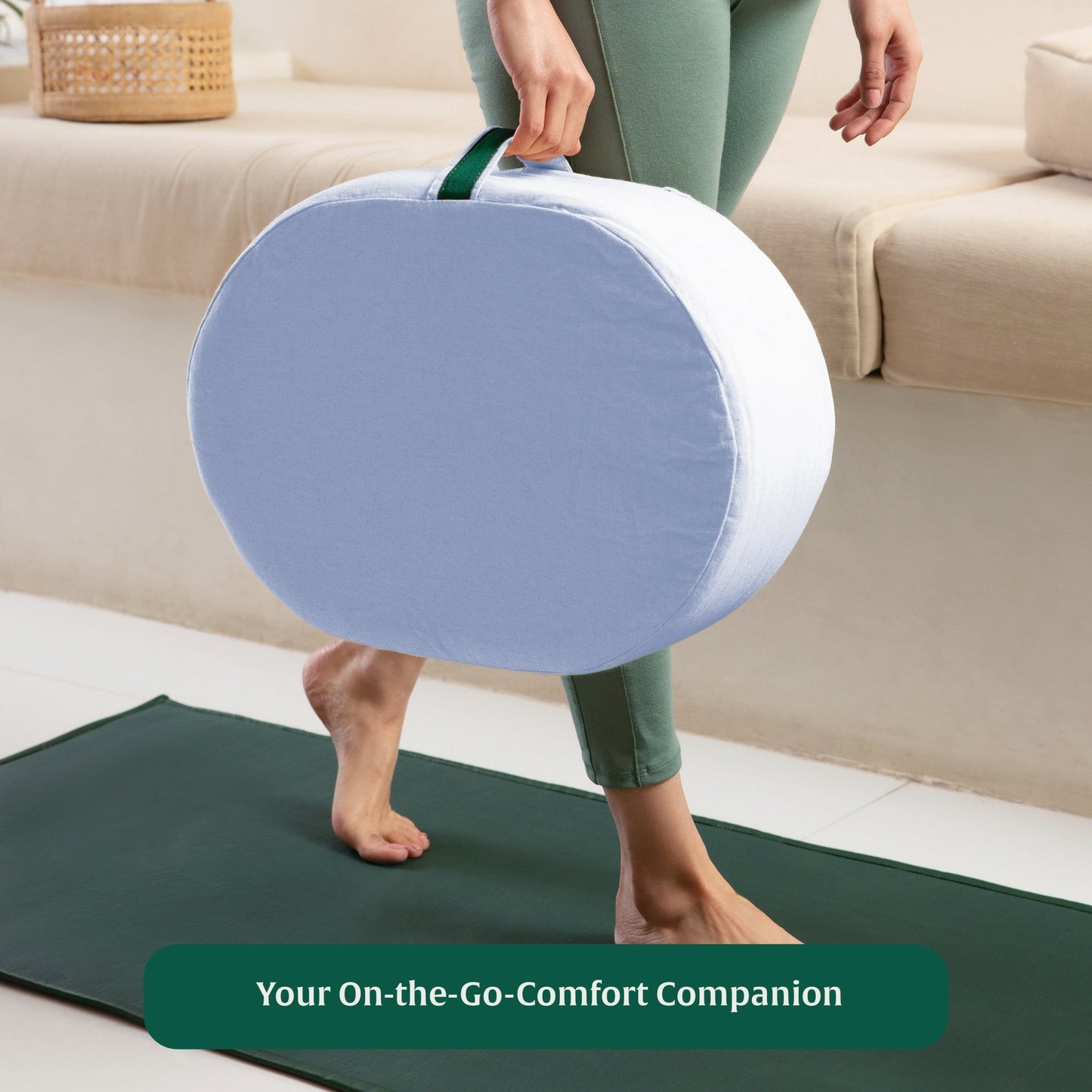 HarmonyFlow Yoga Oval Cushion - Regular Pillow - The White Willow
