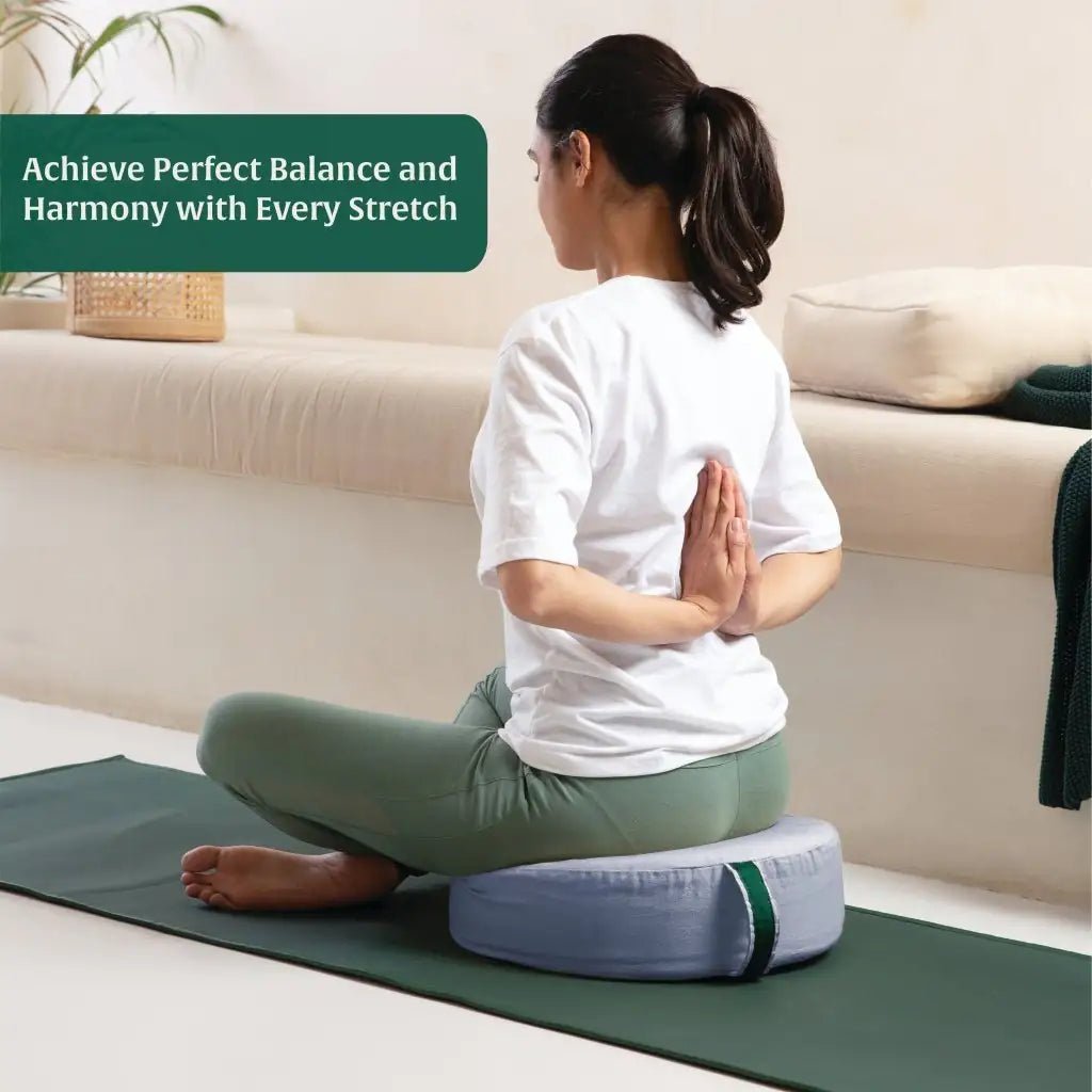 HarmonyFlow Yoga Oval Cushion - Yoga - The White Willow