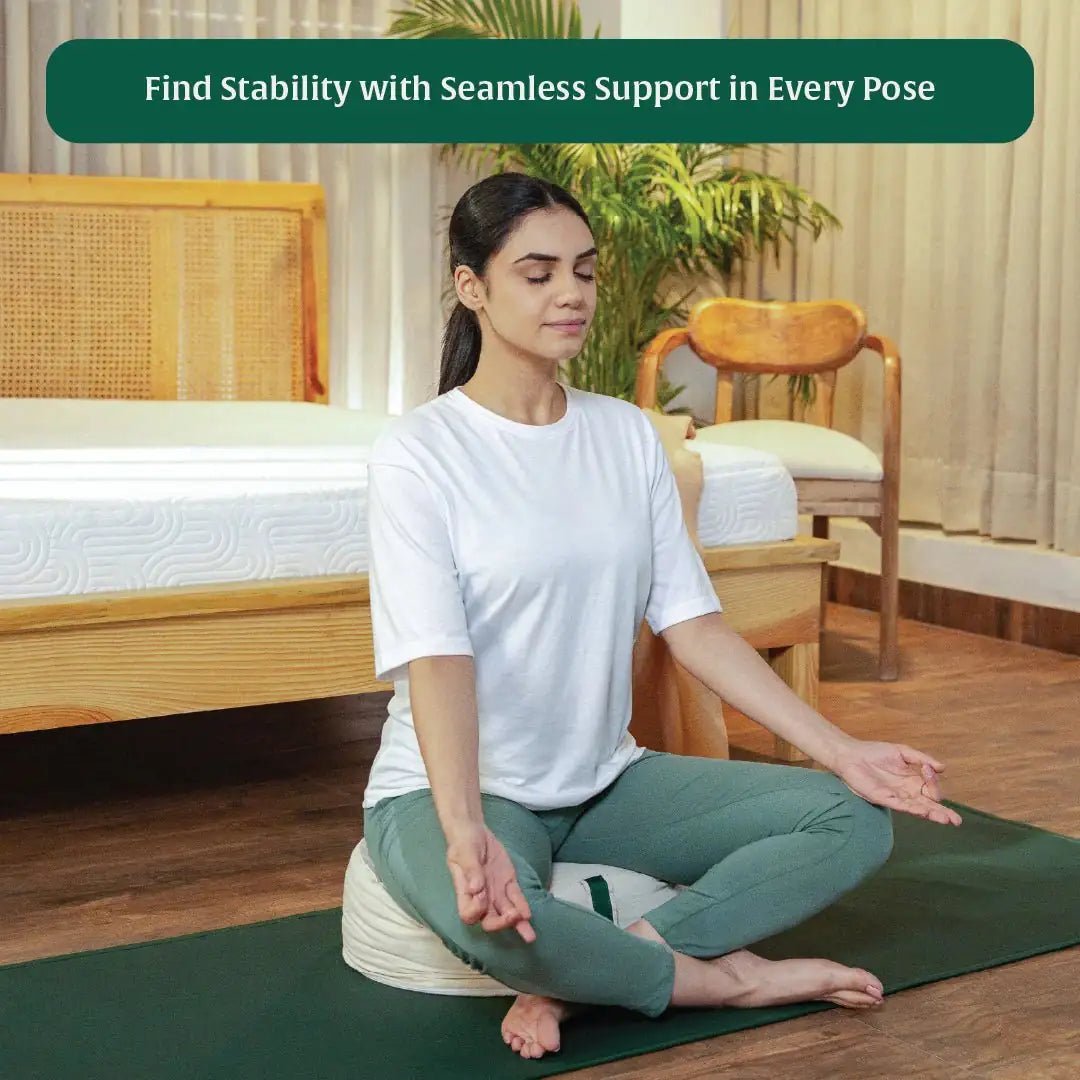 HarmonyFlow Yoga Oval Cushion - Yoga - The White Willow