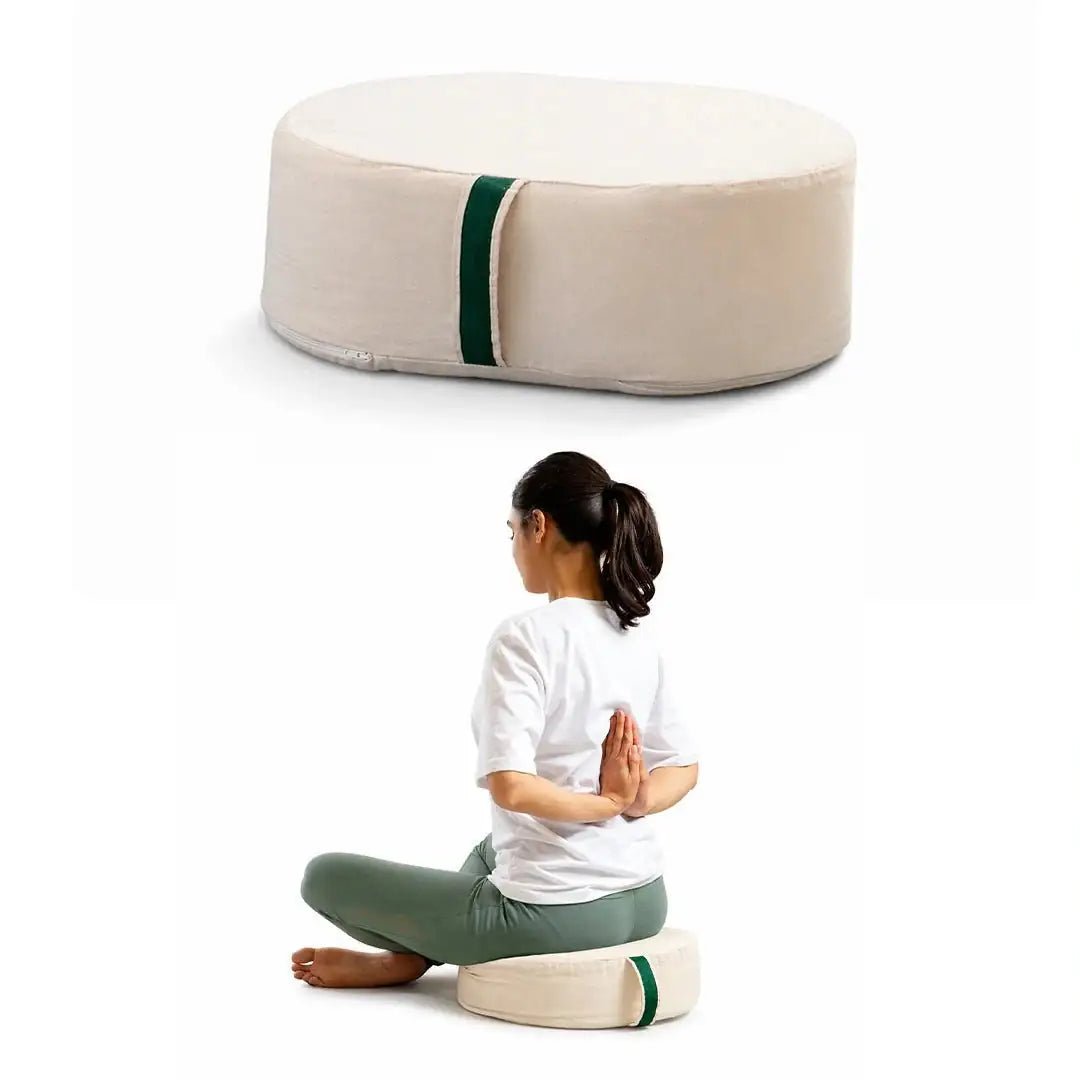 HarmonyFlow Yoga Oval Cushion - Yoga - The White Willow