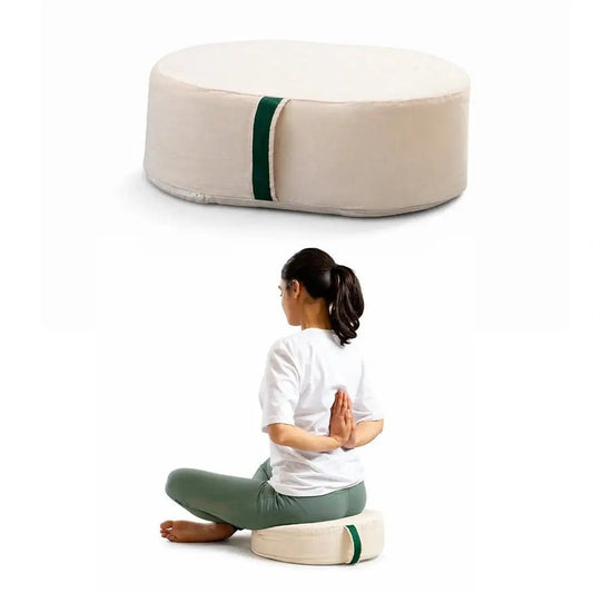 HarmonyFlow Yoga Oval Cushion - Yoga - The White Willow