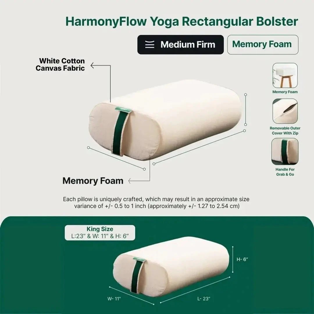 HarmonyFlow Yoga Rectangular Bolster - Yoga - The White Willow