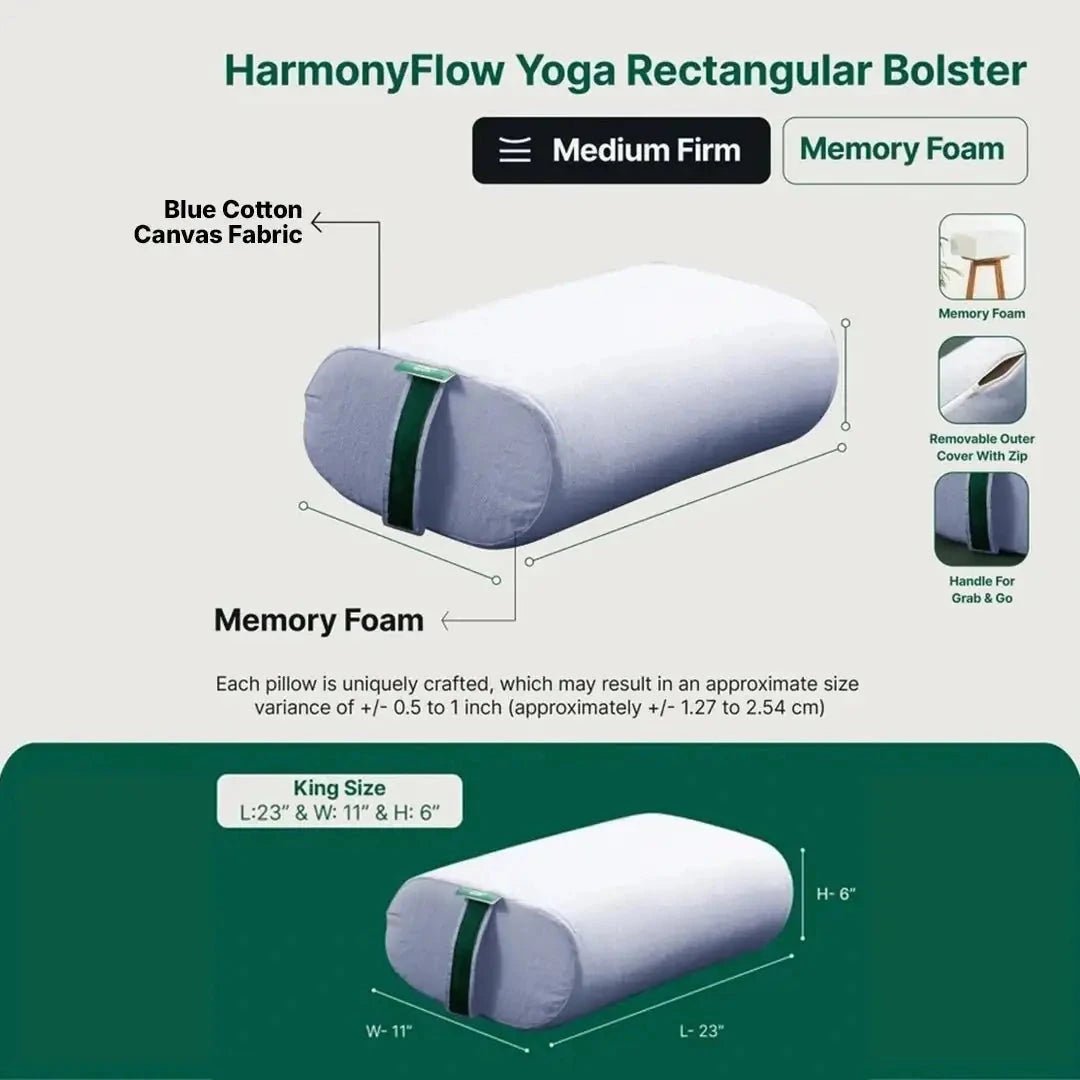 HarmonyFlow Yoga Rectangular Bolster - Yoga - The White Willow