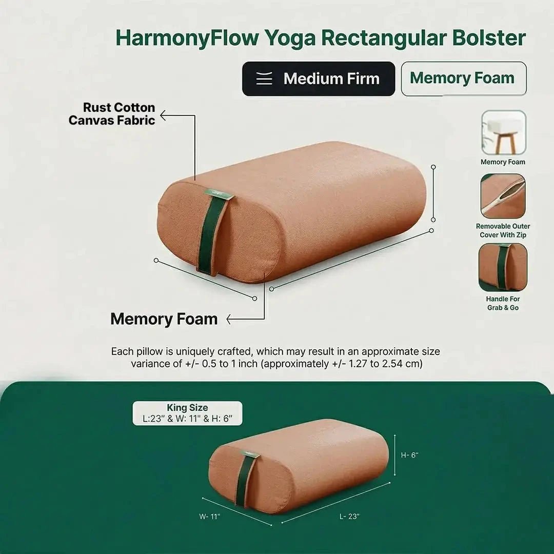 HarmonyFlow Yoga Rectangular Bolster - Yoga - The White Willow