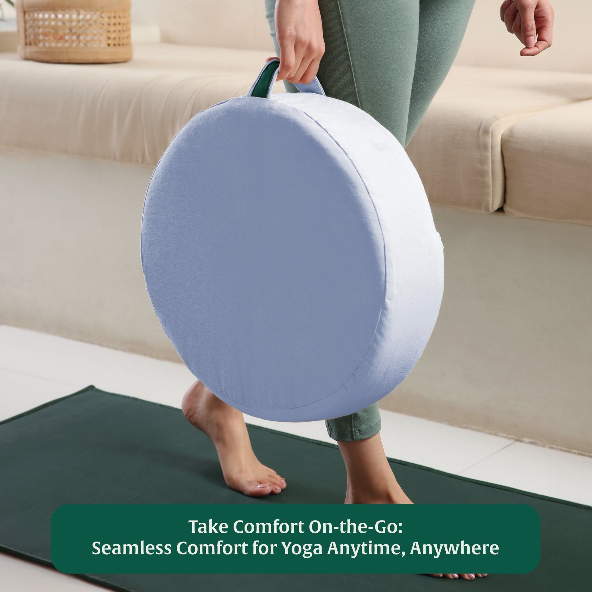 HarmonyFlow Yoga Round Seat Cushion - Regular Pillow - The White Willow