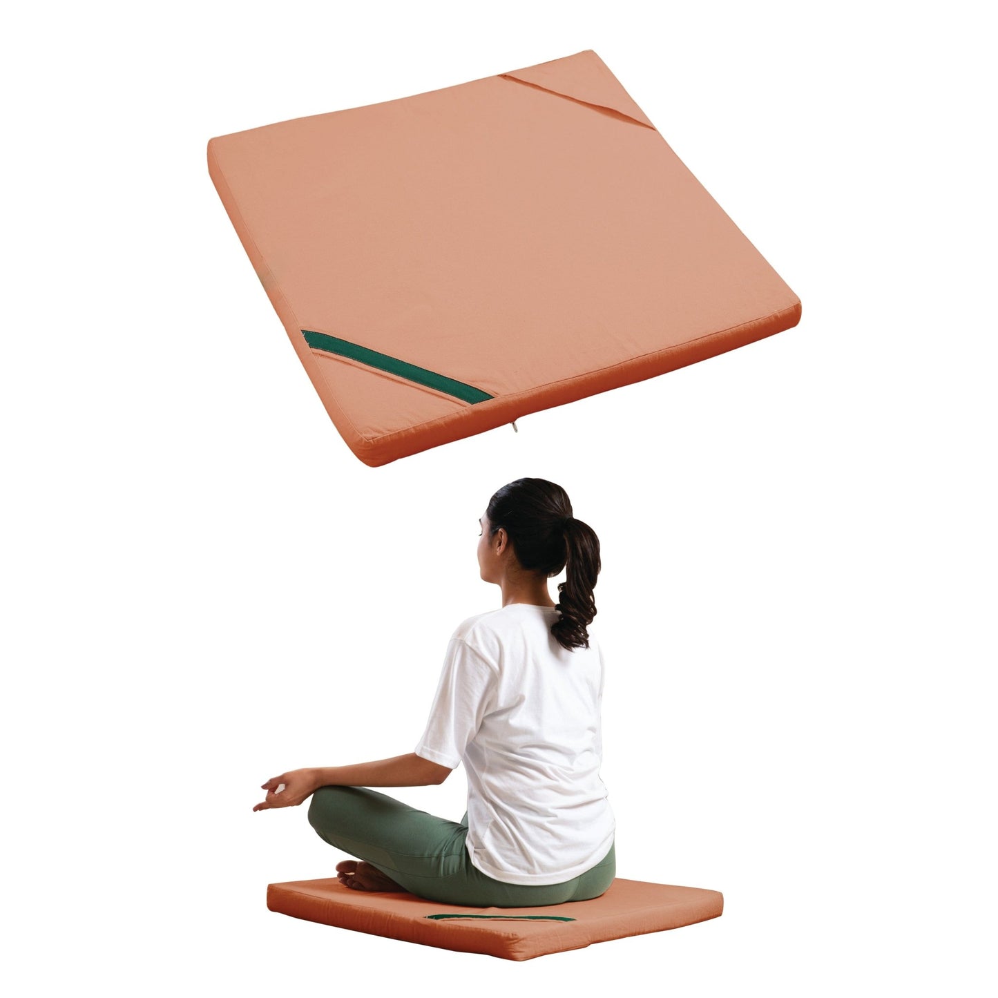 HarmonyFlow Yoga Zen Square Seat Cushion - Regular Pillow - The White Willow