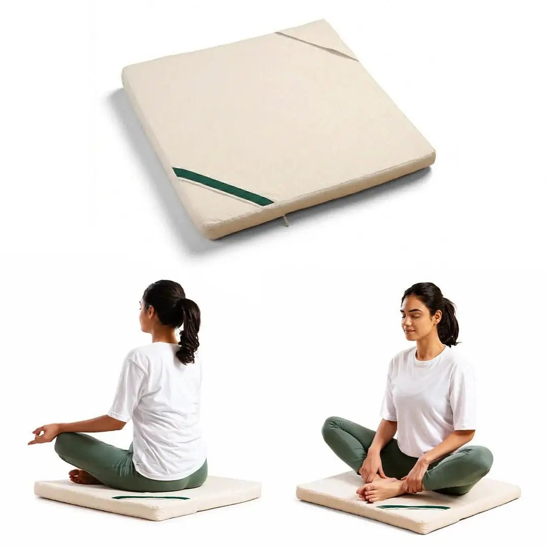 HarmonyFlow Yoga Zen Square Seat Cushion - Yoga - The White Willow