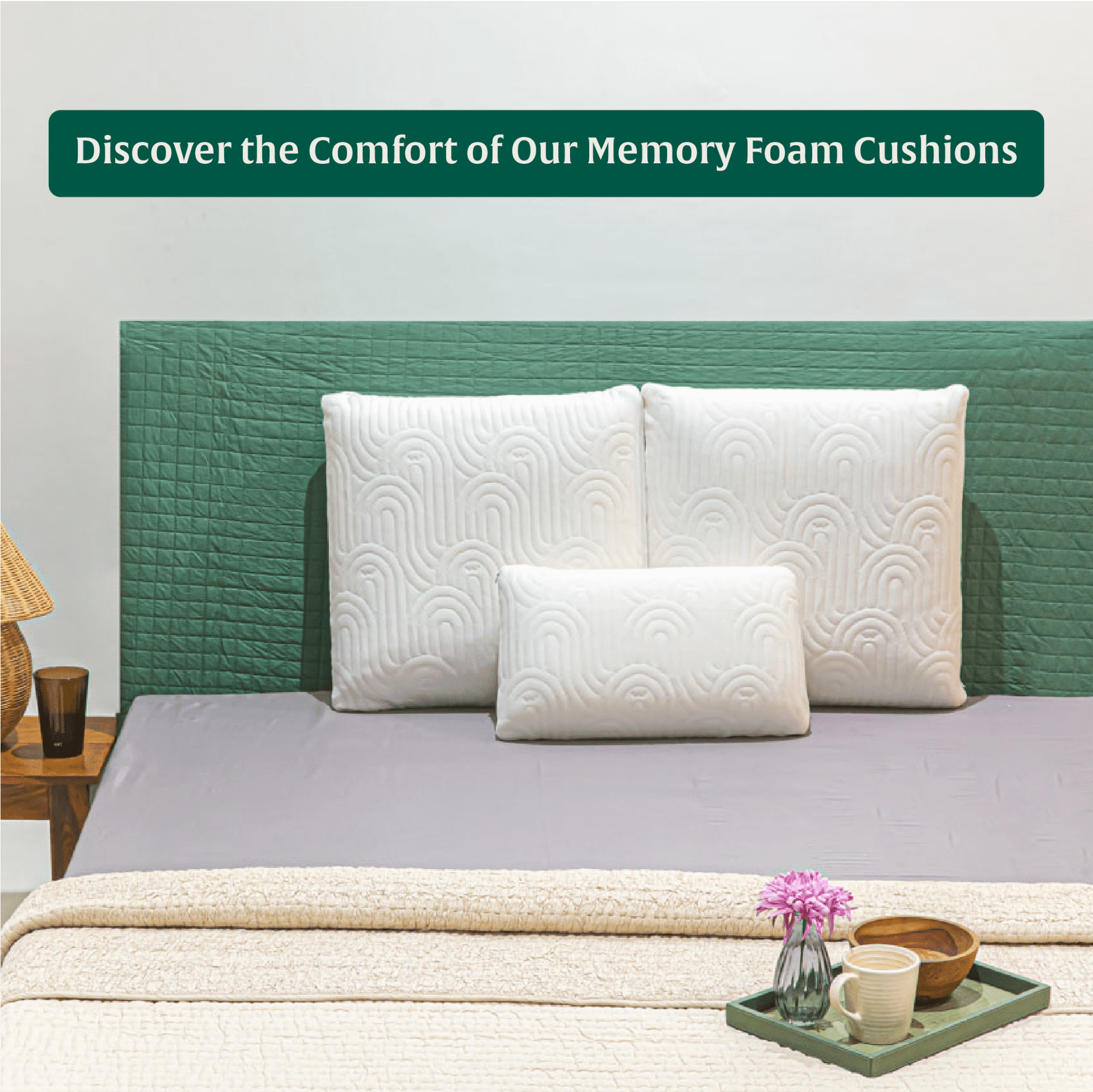 Haze- Memory Foam Rectangle Shaped Bed & Sofa Cushion - Medium Firm Bed & Sofa Cushion The White Willow 