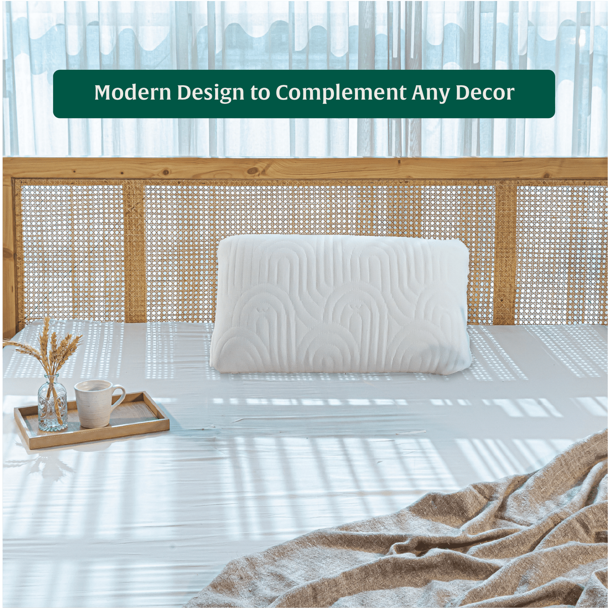 Haze- Memory Foam Rectangle Shaped Bed & Sofa Cushion - Medium Firm Bed & Sofa Cushion The White Willow Pack Of 1 