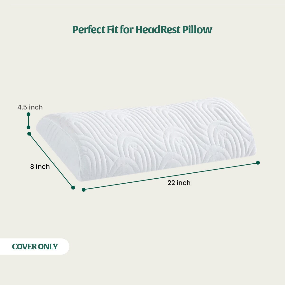 HeadRest Support Pillow Cover for Longer Durability & Premium Protection | Standard size - Head Support - The White Willow