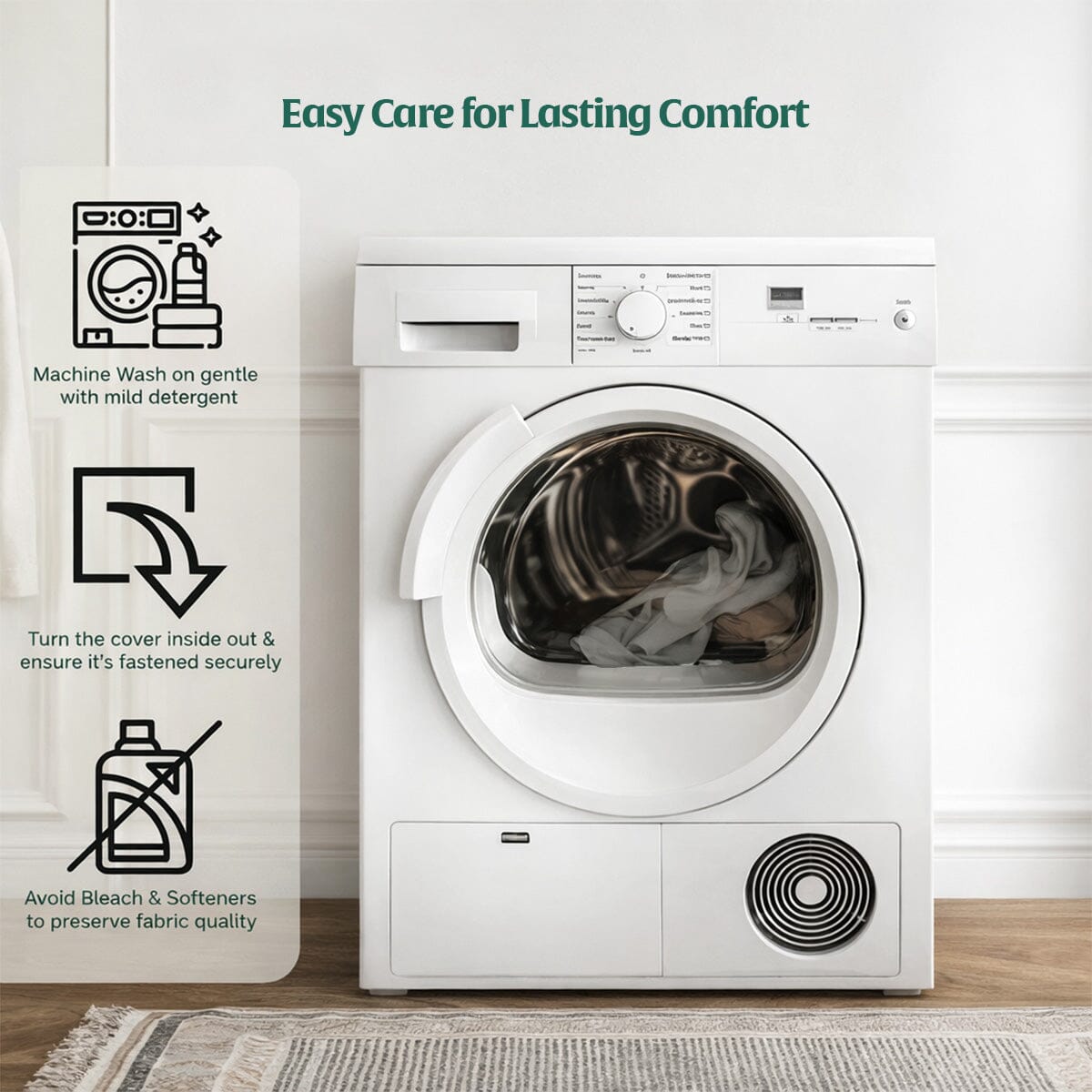 HeadRest Support Pillow Cover for Longer Durability & Premium Protection | Standard size - Head Support - The White Willow