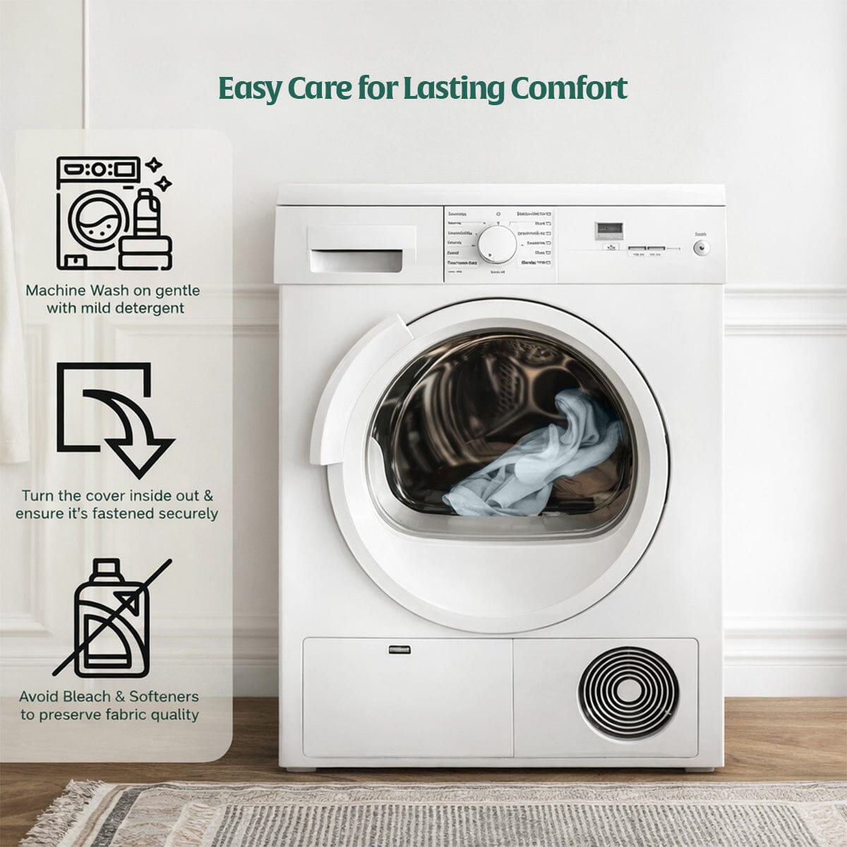 HeadRest Support Pillow Cover for Longer Durability & Premium Protection | Standard size - Head Support - The White Willow