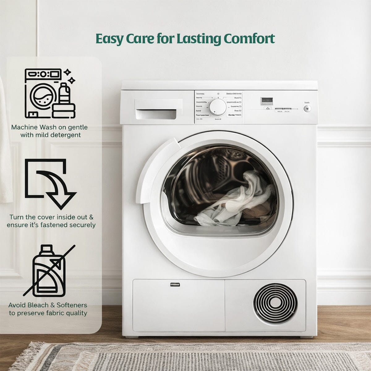 HeadRest Support Pillow Cover for Longer Durability & Premium Protection | Standard size - Head Support - The White Willow