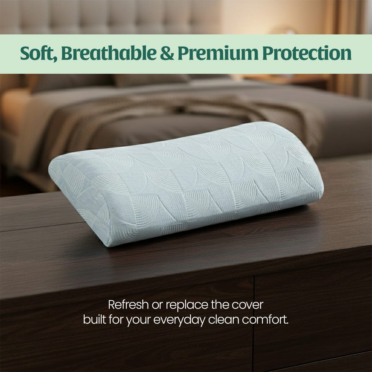 HeadRest Support Pillow Cover for Longer Durability & Premium Protection | Standard size - Head Support - The White Willow