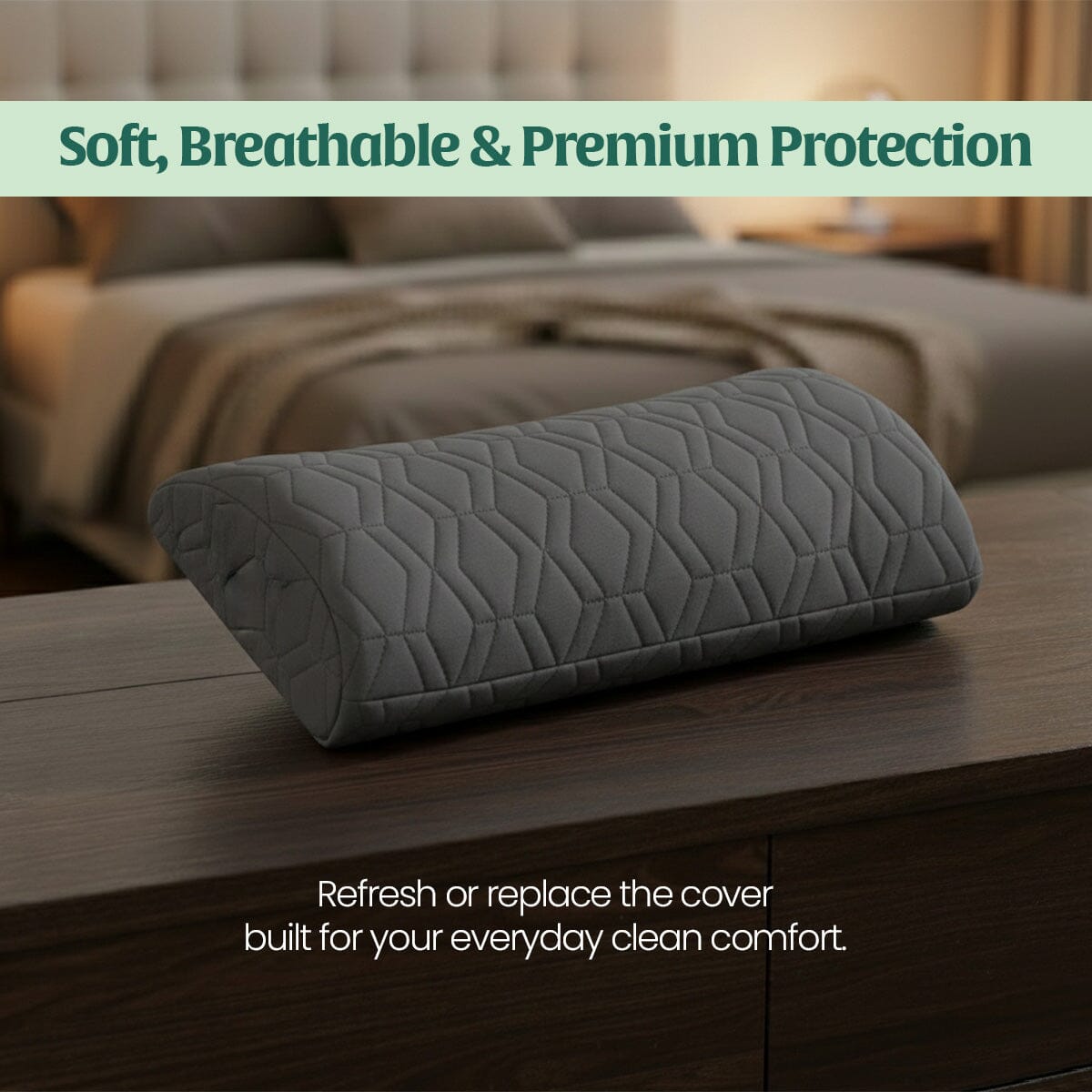 HeadRest Support Pillow Cover for Longer Durability & Premium Protection | Standard size - Head Support - The White Willow