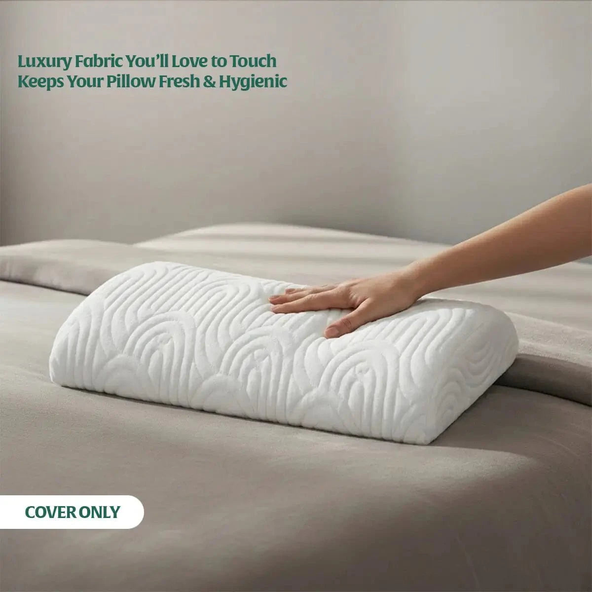 HeadRest Support Pillow Cover for Longer Durability & Premium Protection | Standard size Head Support The White Willow 