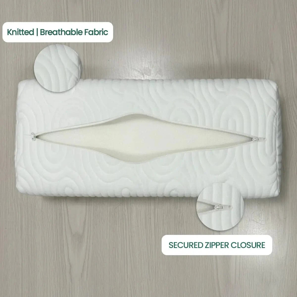 HeadRest Support Pillow Cover for Longer Durability & Premium Protection | Standard size Head Support The White Willow 