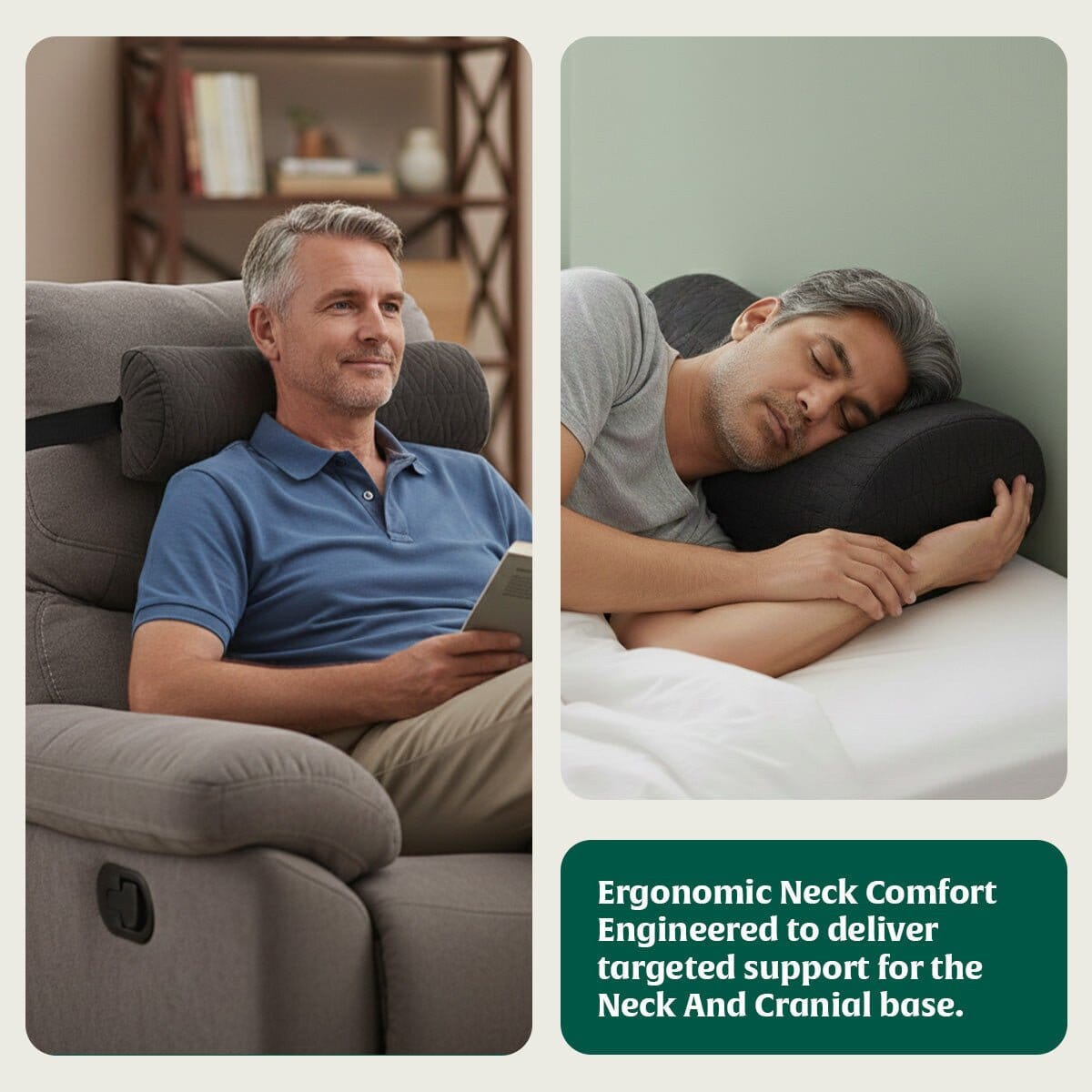 HeadRest Support Pillow for Elevated Sleep & Lounging Comfort Head Support The White Willow 