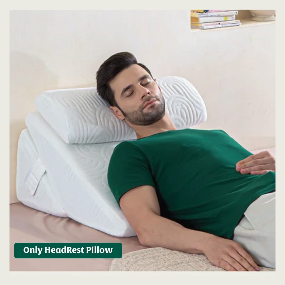 HeadRest Support Pillow for Elevated Sleep & Lounging Comfort Head Support The White Willow 