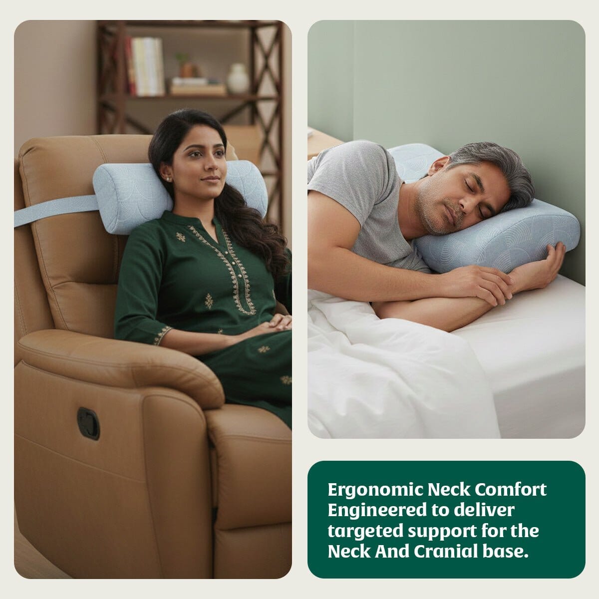 HeadRest Support Pillow for Elevated Sleep & Lounging Comfort Head Support The White Willow 