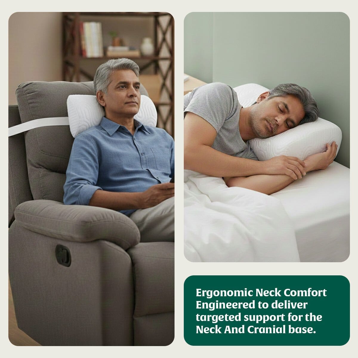 HeadRest Support Pillow for Elevated Sleep & Lounging Comfort Head Support The White Willow 