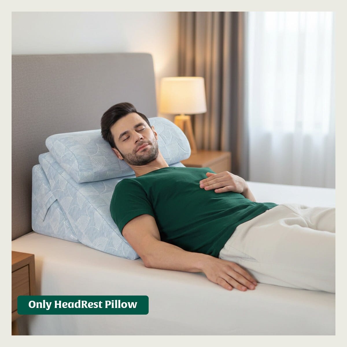 HeadRest Support Pillow for Elevated Sleep & Lounging Comfort Head Support The White Willow 