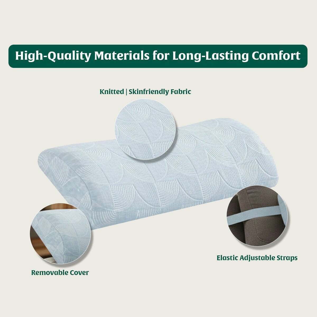 HeadRest Support Pillow for Elevated Sleep & Lounging Comfort Head Support The White Willow 