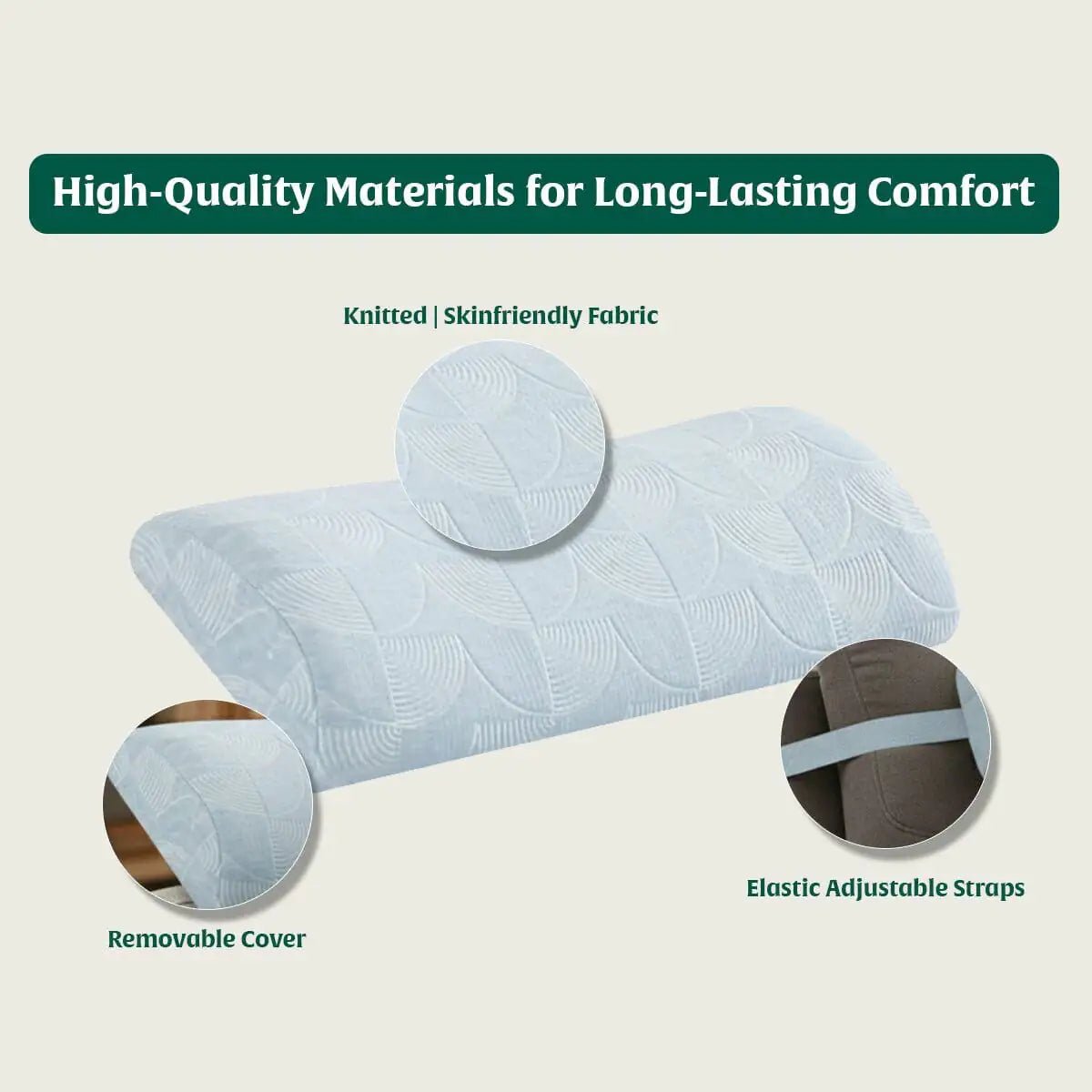 HeadRest Support Pillow for Elevated Sleep & Lounging Comfort - Head Support - The White Willow