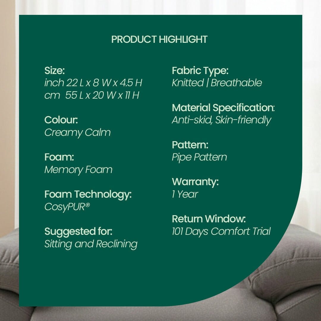 HeadRest Support Pillow for Elevated Sleep & Lounging Comfort Head Support The White Willow 