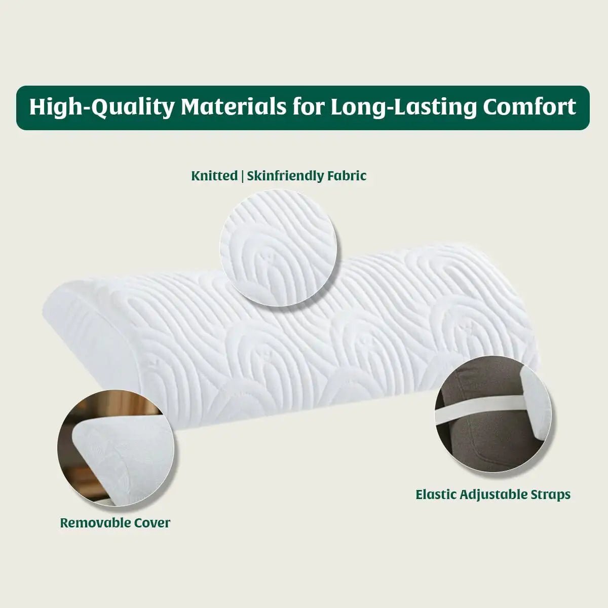 HeadRest Support Pillow for Elevated Sleep & Lounging Comfort - Head Support - The White Willow