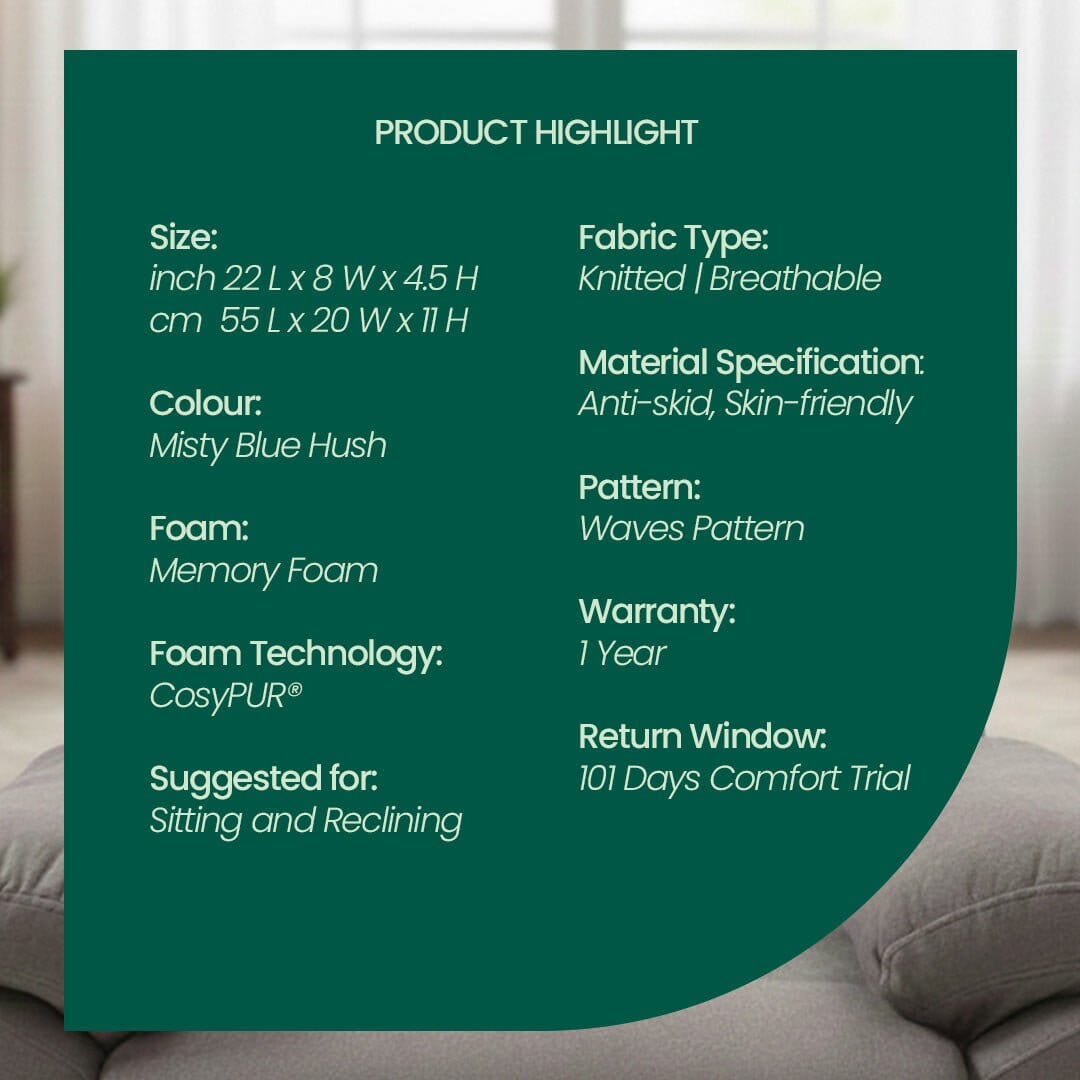 HeadRest Support Pillow for Elevated Sleep & Lounging Comfort Head Support The White Willow 