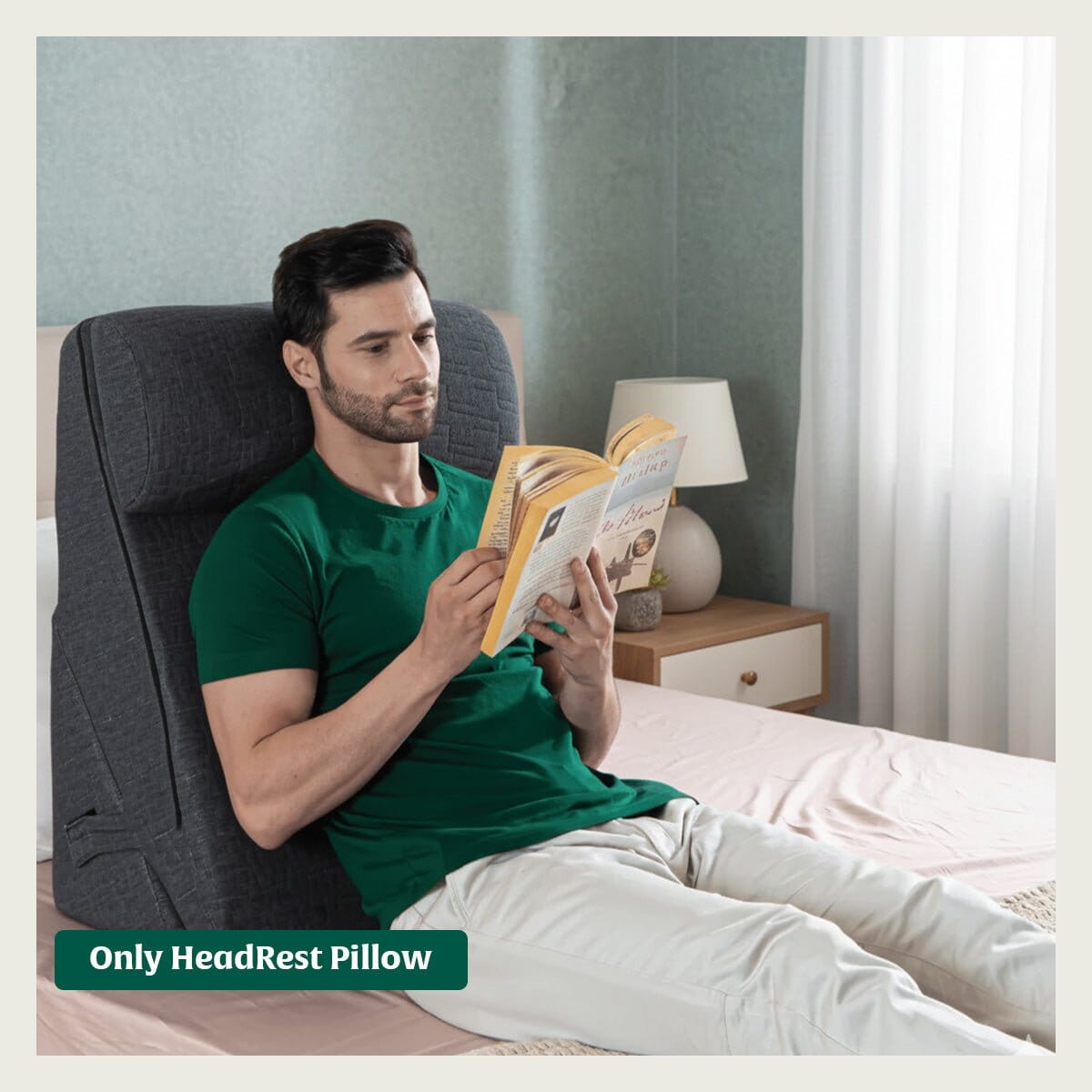 HeadRest Support Pillow for Elevated Sleep & Lounging Comfort Head Support The White Willow 