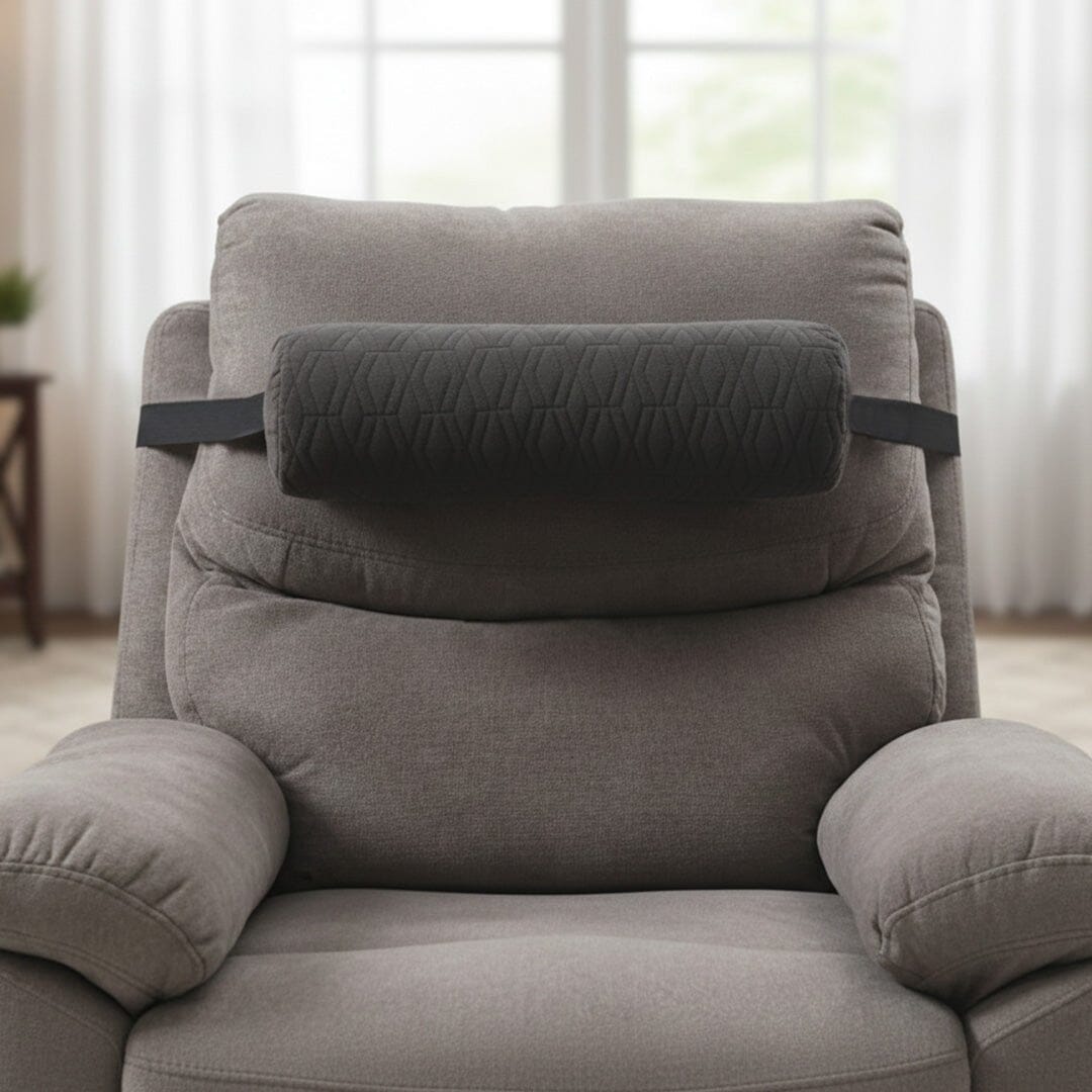 HeadRest Support Pillow for Elevated Sleep & Lounging Comfort Head Support The White Willow Grey Standard 