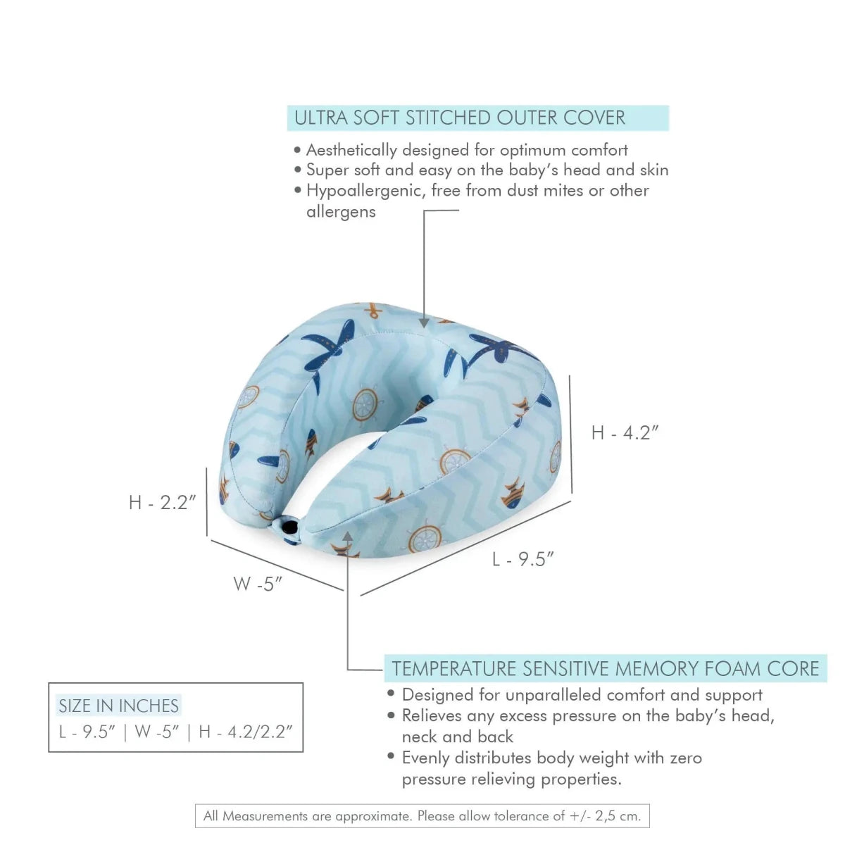 Little Dreamers Classic Comfort Travel Pillow - Travel Pillow - The White Willow