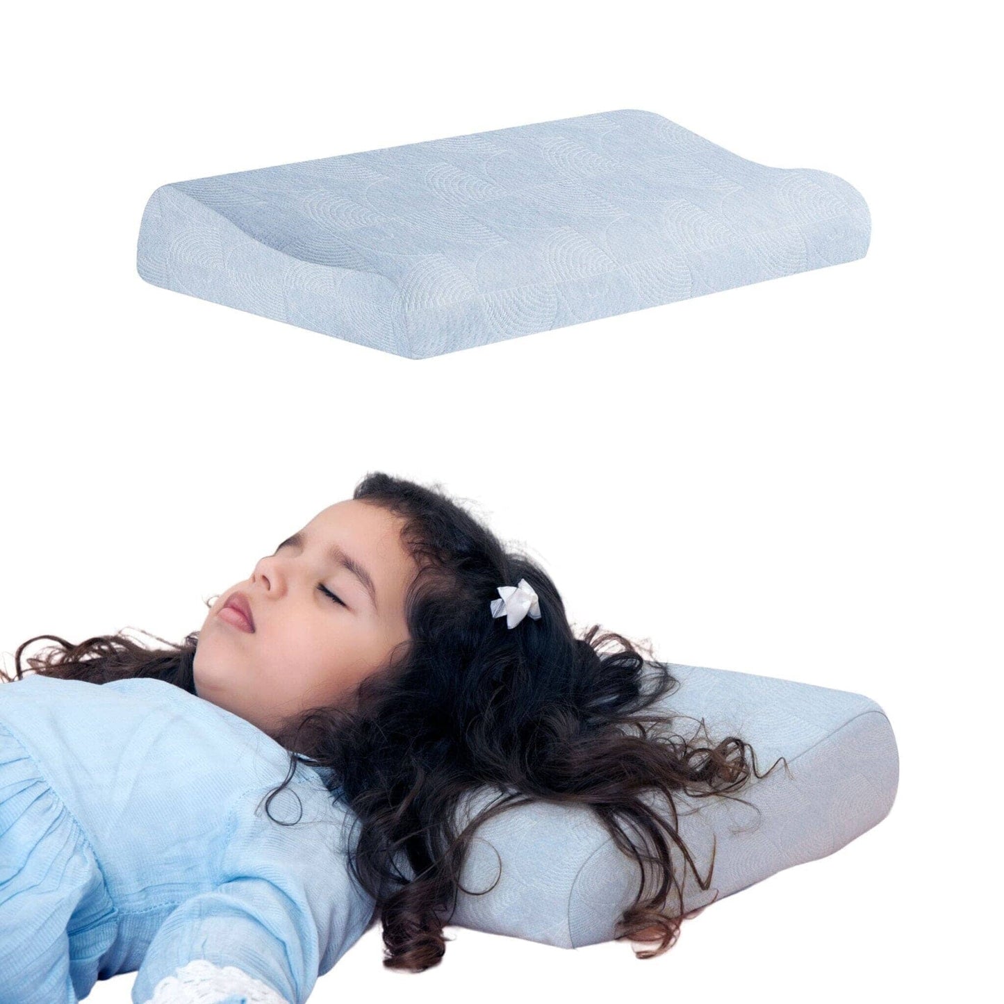 Little Dreamers Dreamy Curve Pillow Baby-8-15 Years-Pillow The White Willow Misty Blue Hush 