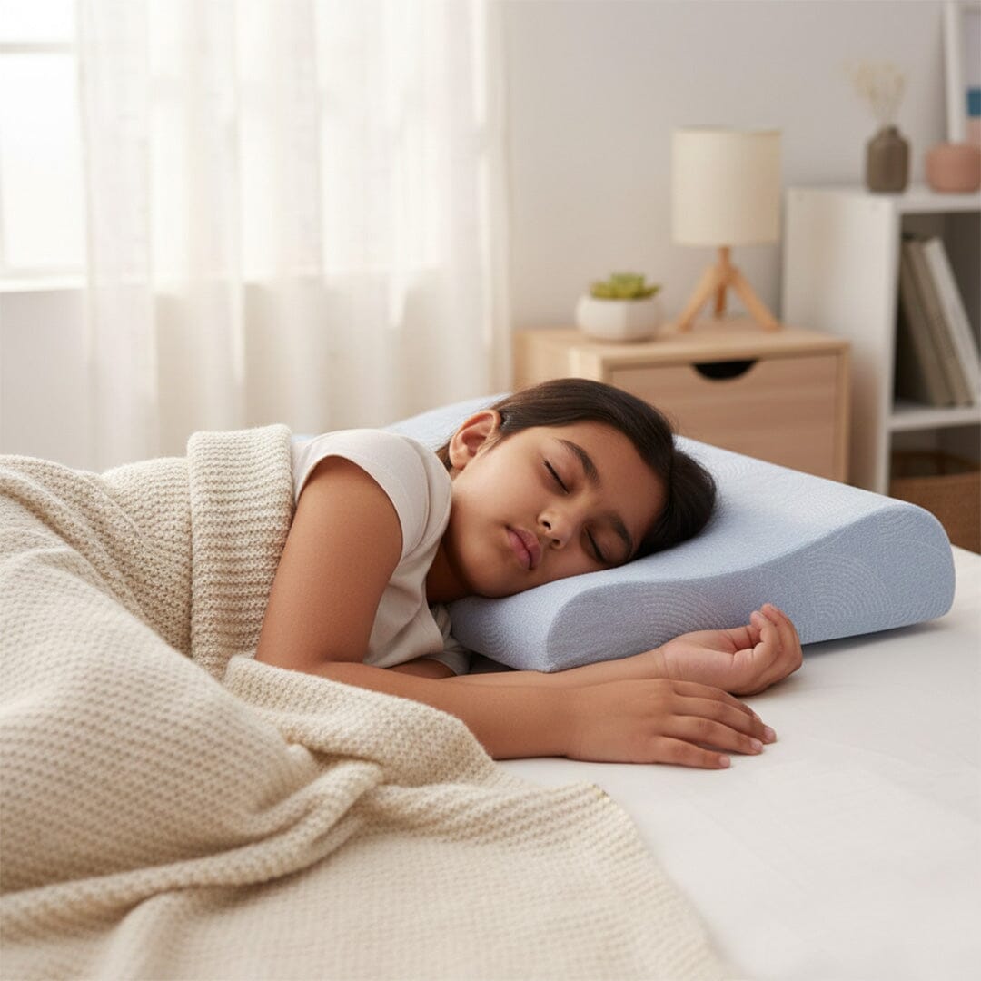 Little Dreamers - DreamyCurve Kids Memory Foam Pillow (3 - 8 Years) - Baby - 8 - 15 Years - Pillow - The White Willow