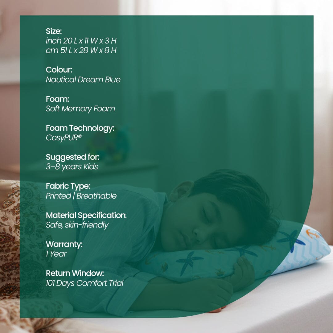 Little Dreamers - Magic Mellow Kids Memory Foam Pillow (3 - 8 Years) - Baby - 3 - 8 Years - Pillow - The White Willow