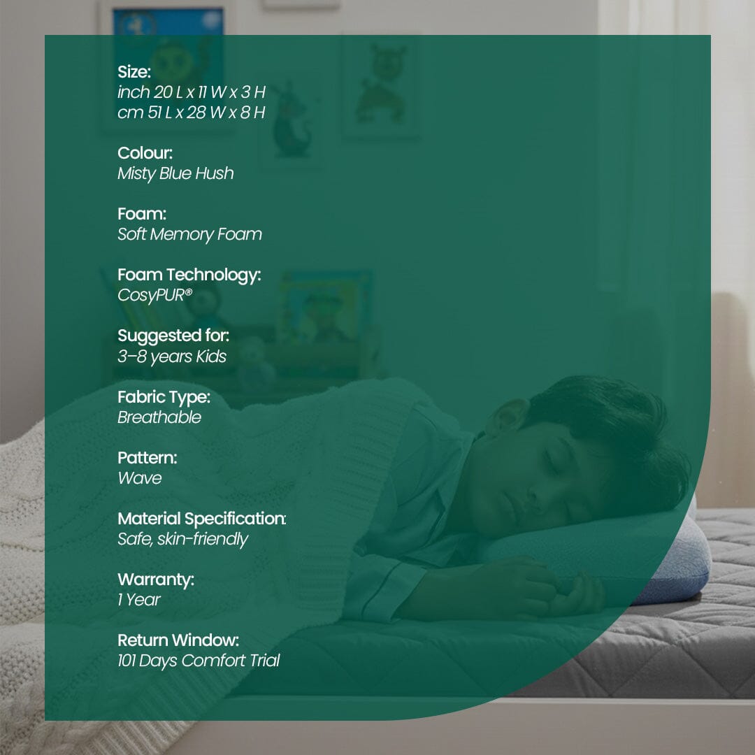 Little Dreamers - Magic Mellow Kids Memory Foam Pillow (3 - 8 Years) - Baby - 3 - 8 Years - Pillow - The White Willow