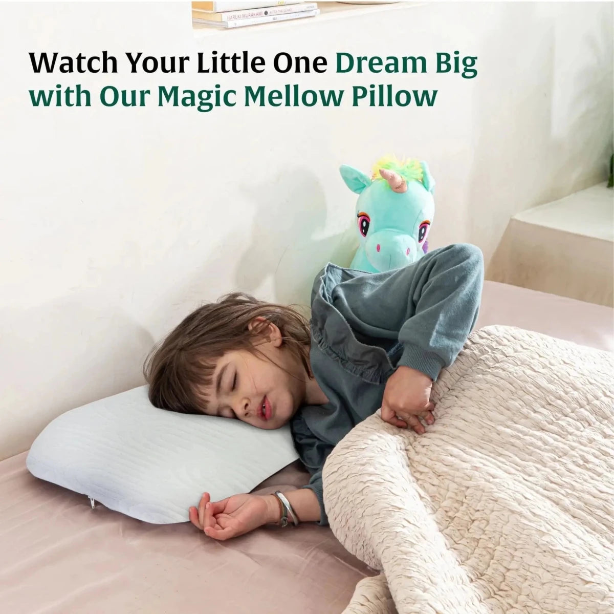 Little Dreamers - Magic Mellow Kids Memory Foam Pillow (3 - 8 Years) - Baby - 3 - 8 Years - Pillow - The White Willow