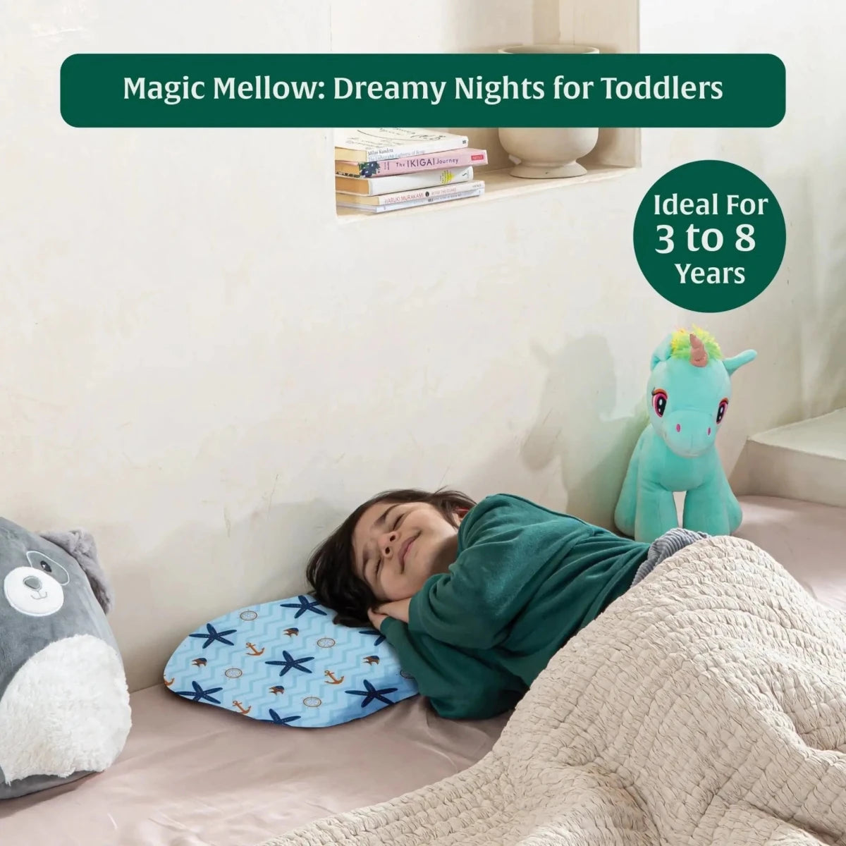 Little Dreamers - Magic Mellow Kids Memory Foam Pillow (3 - 8 Years) - Baby - 3 - 8 Years - Pillow - The White Willow