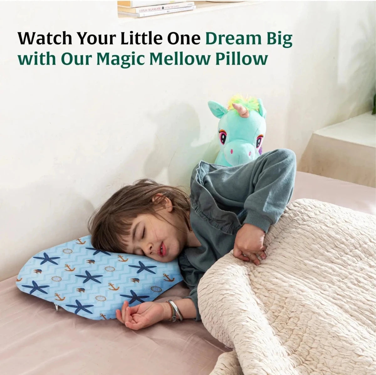 Little Dreamers - Magic Mellow Kids Memory Foam Pillow (3 - 8 Years) - Baby - 3 - 8 Years - Pillow - The White Willow