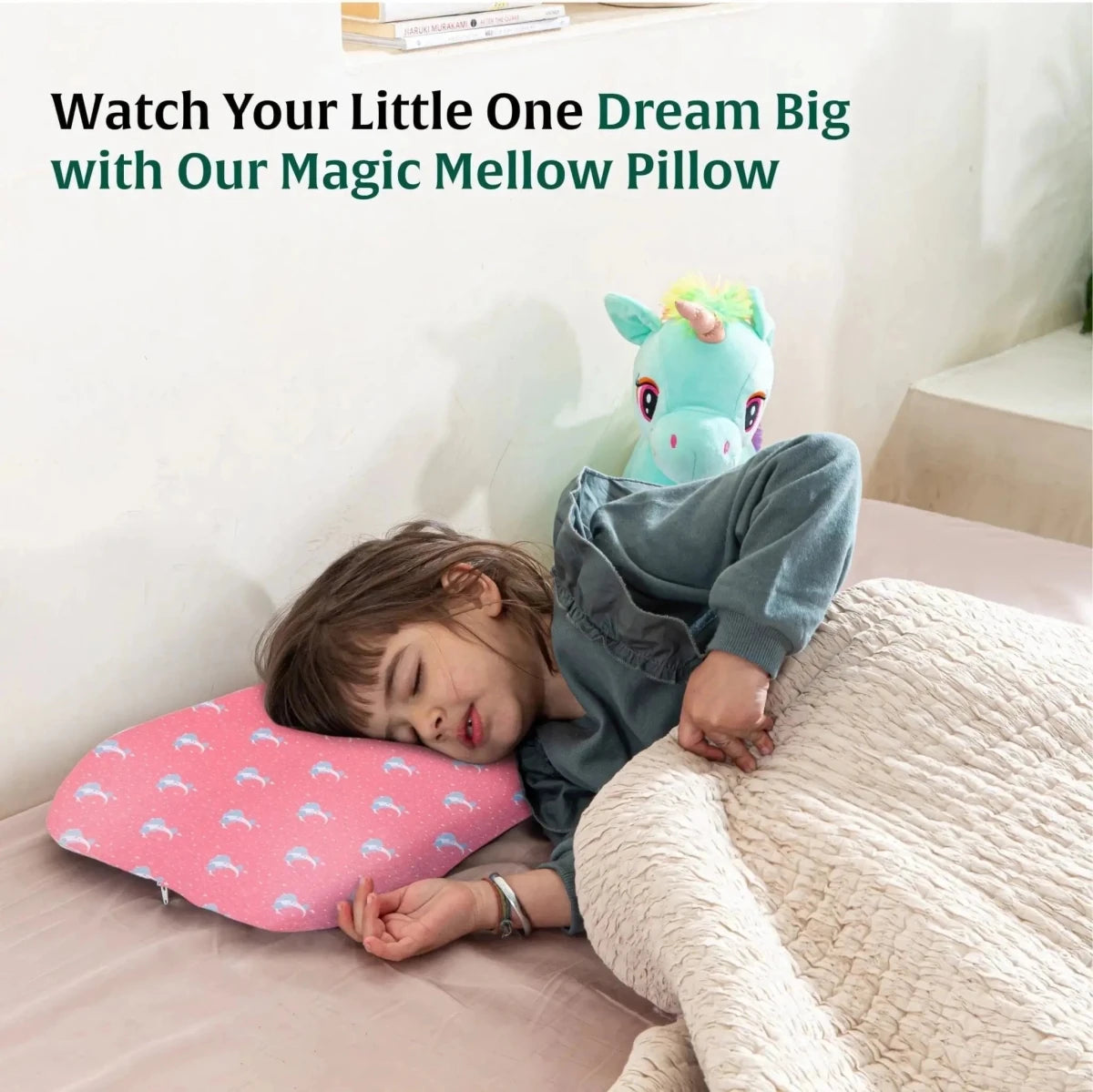 Little Dreamers - Magic Mellow Kids Memory Foam Pillow (3 - 8 Years) - Baby - 3 - 8 Years - Pillow - The White Willow