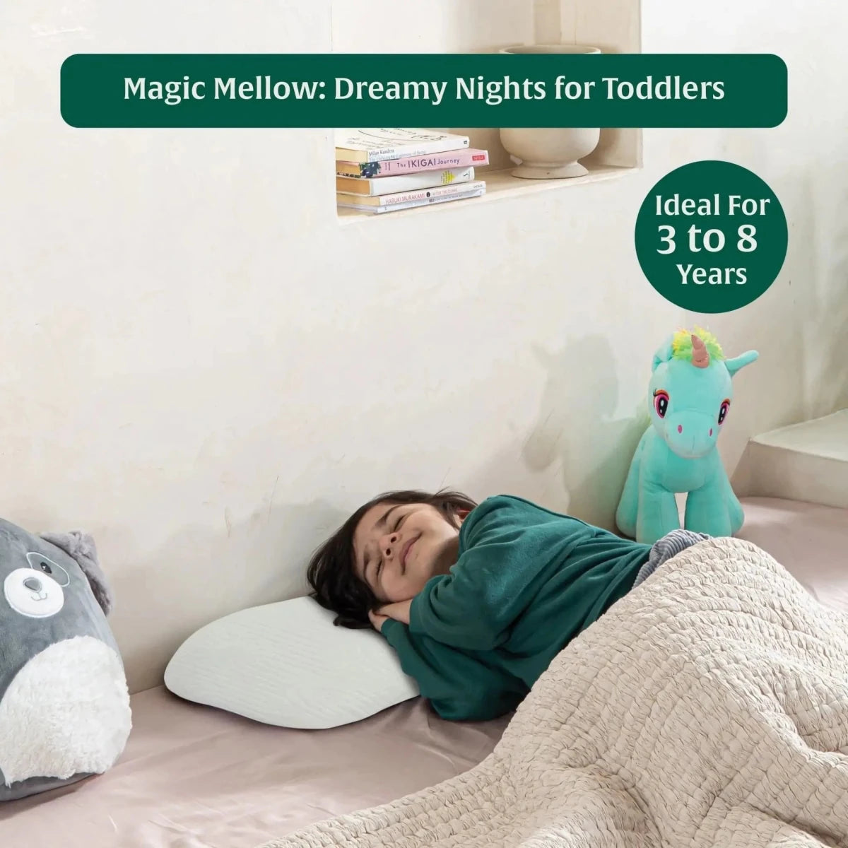 Little Dreamers - Magic Mellow Kids Memory Foam Pillow (3 - 8 Years) - Baby - 3 - 8 Years - Pillow - The White Willow