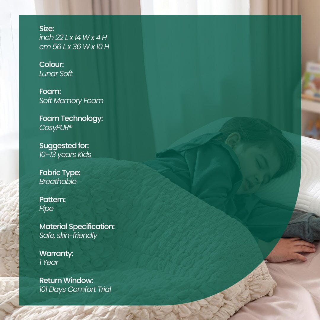 Little Dreamers - ThickSnooze Kids Memory Foam Pillow (10 - 13 Years) - Baby - 15 Years & Above - Pillow - The White Willow