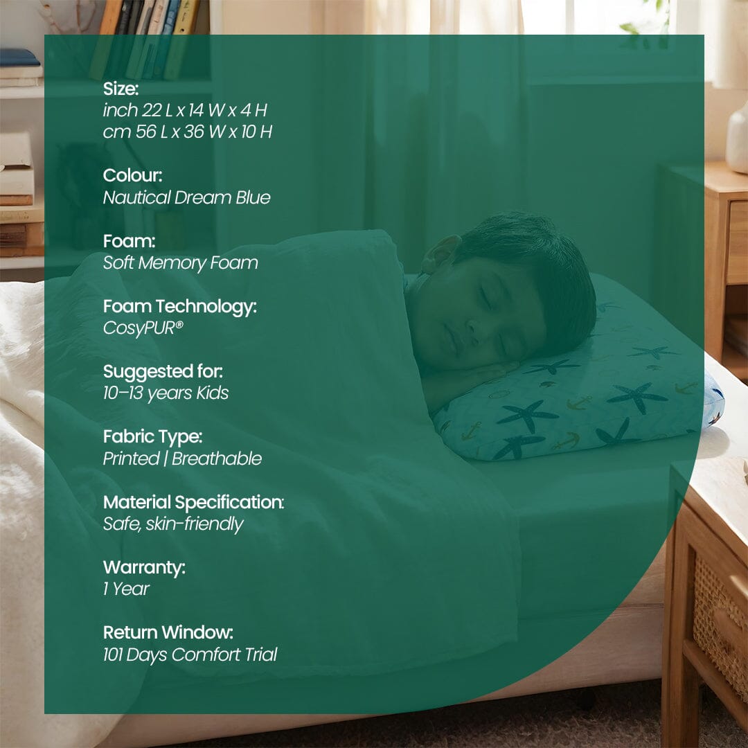 Little Dreamers - ThickSnooze Kids Memory Foam Pillow (10 - 13 Years) - Baby - 15 Years & Above - Pillow - The White Willow