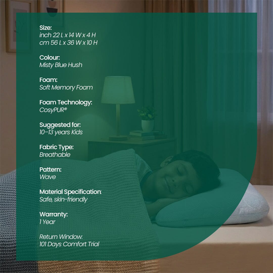 Little Dreamers - ThickSnooze Kids Memory Foam Pillow (10 - 13 Years) - Baby - 15 Years & Above - Pillow - The White Willow