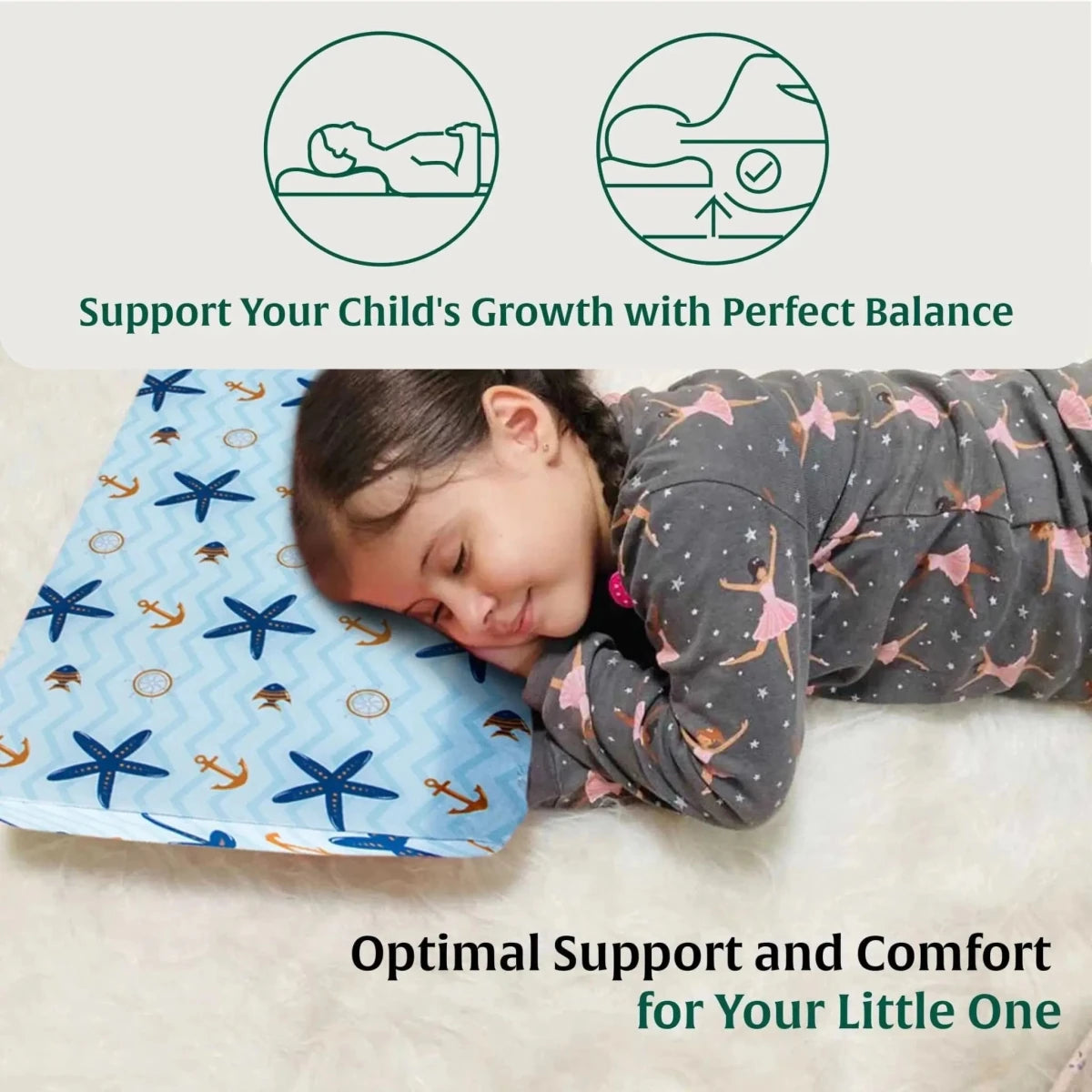 Little Dreamers - ThickSnooze Kids Memory Foam Pillow (10 - 13 Years) - Baby - 15 Years & Above - Pillow - The White Willow