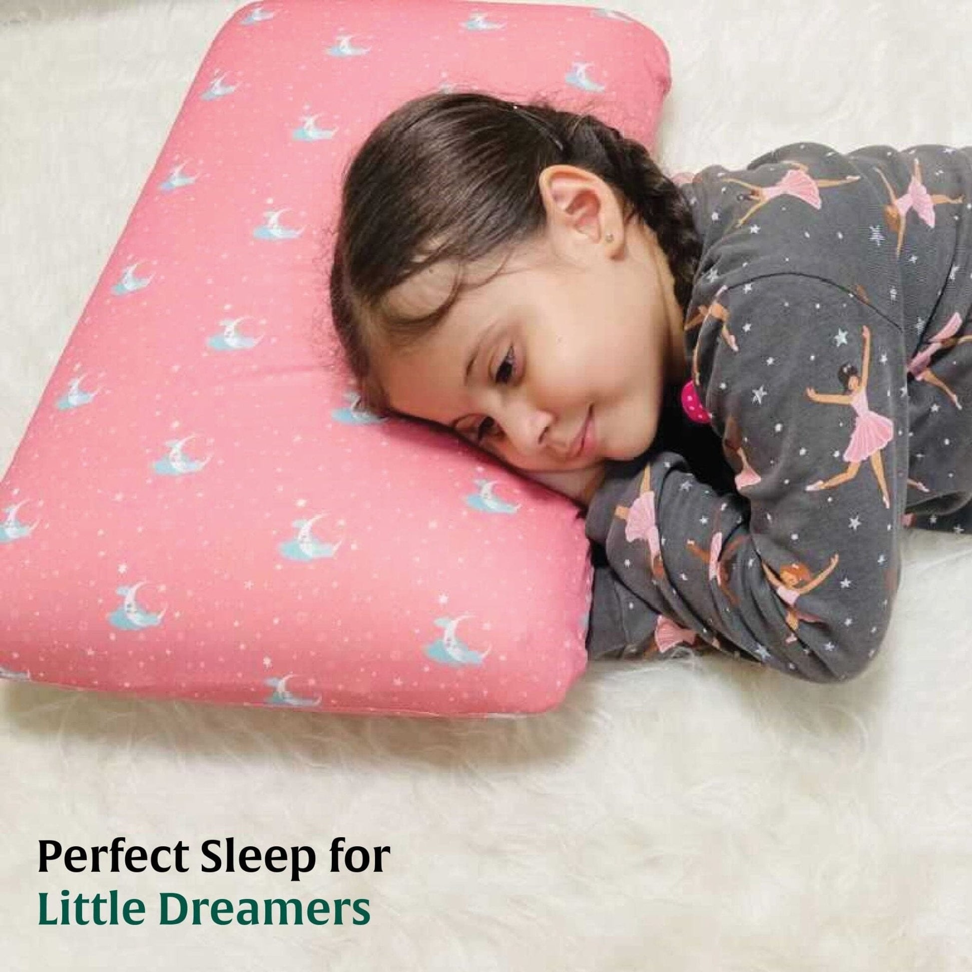Little Dreamers-ThickSnooze Kids Memory Foam Pillow (10-13 Years) Baby-15 Years & Above-Pillow The White Willow 